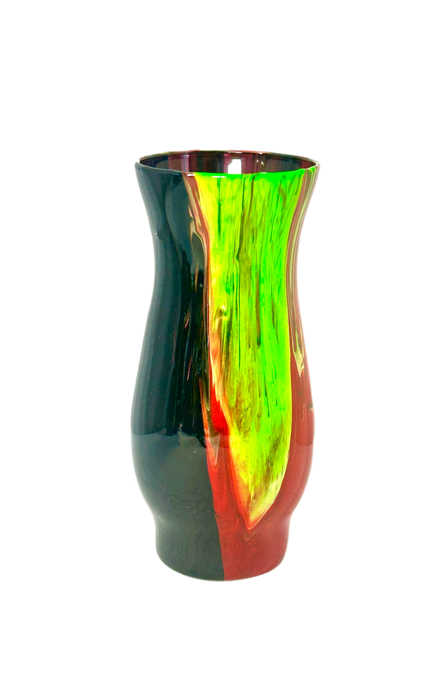 Paint-Poured Vase