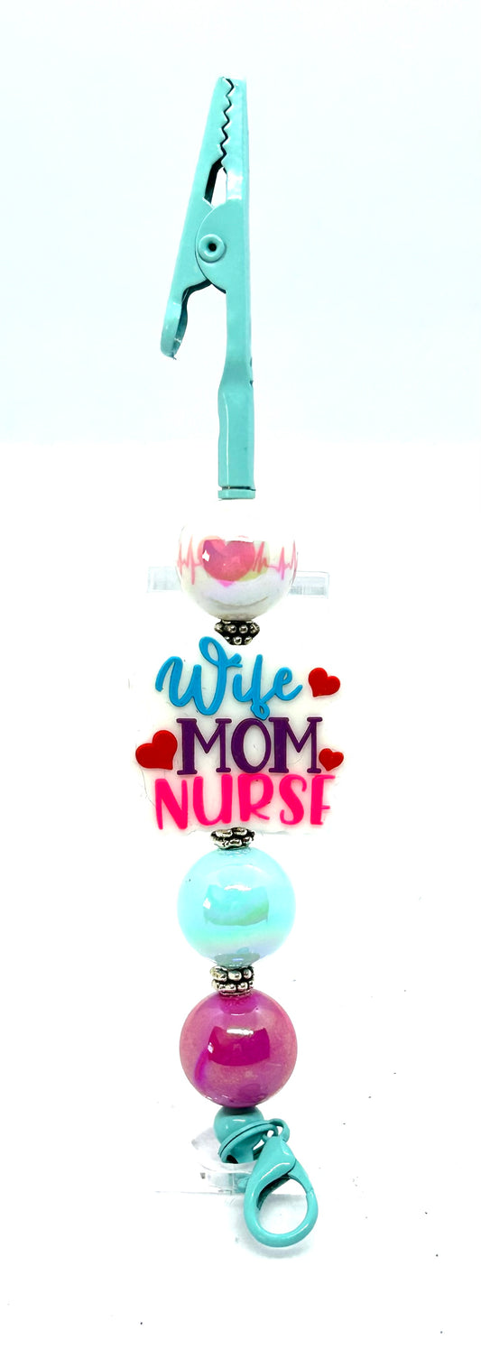Wife. Mom. Nurse… and Somehow Still the Calm One | Handmade Beaded Roach Clip