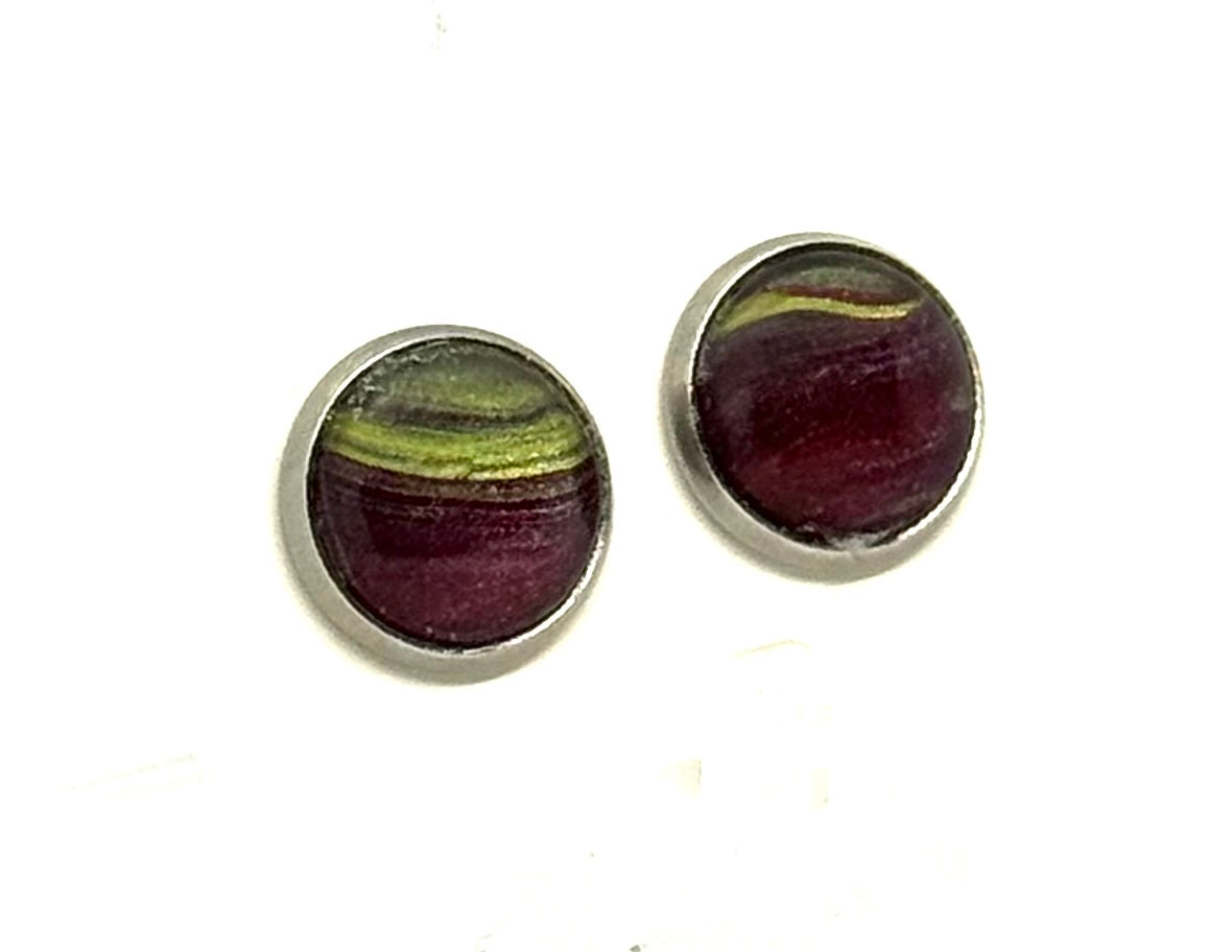 Berry Much Unbothered | Handmade Blackberry Swirl Stud Earrings