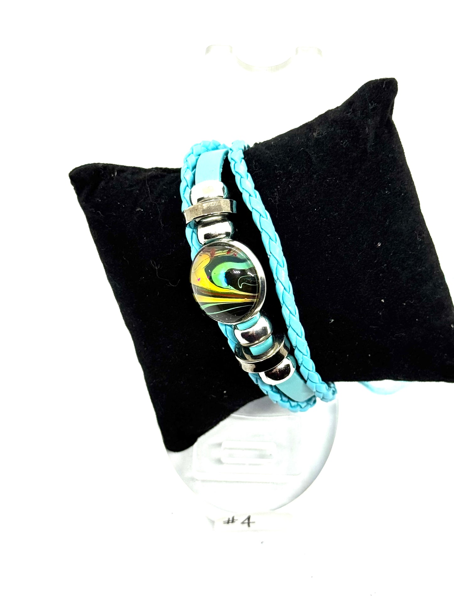 #4 “Main Character Energy Bracelet – Turquoise Chaos Wrap (One of a Kind)”