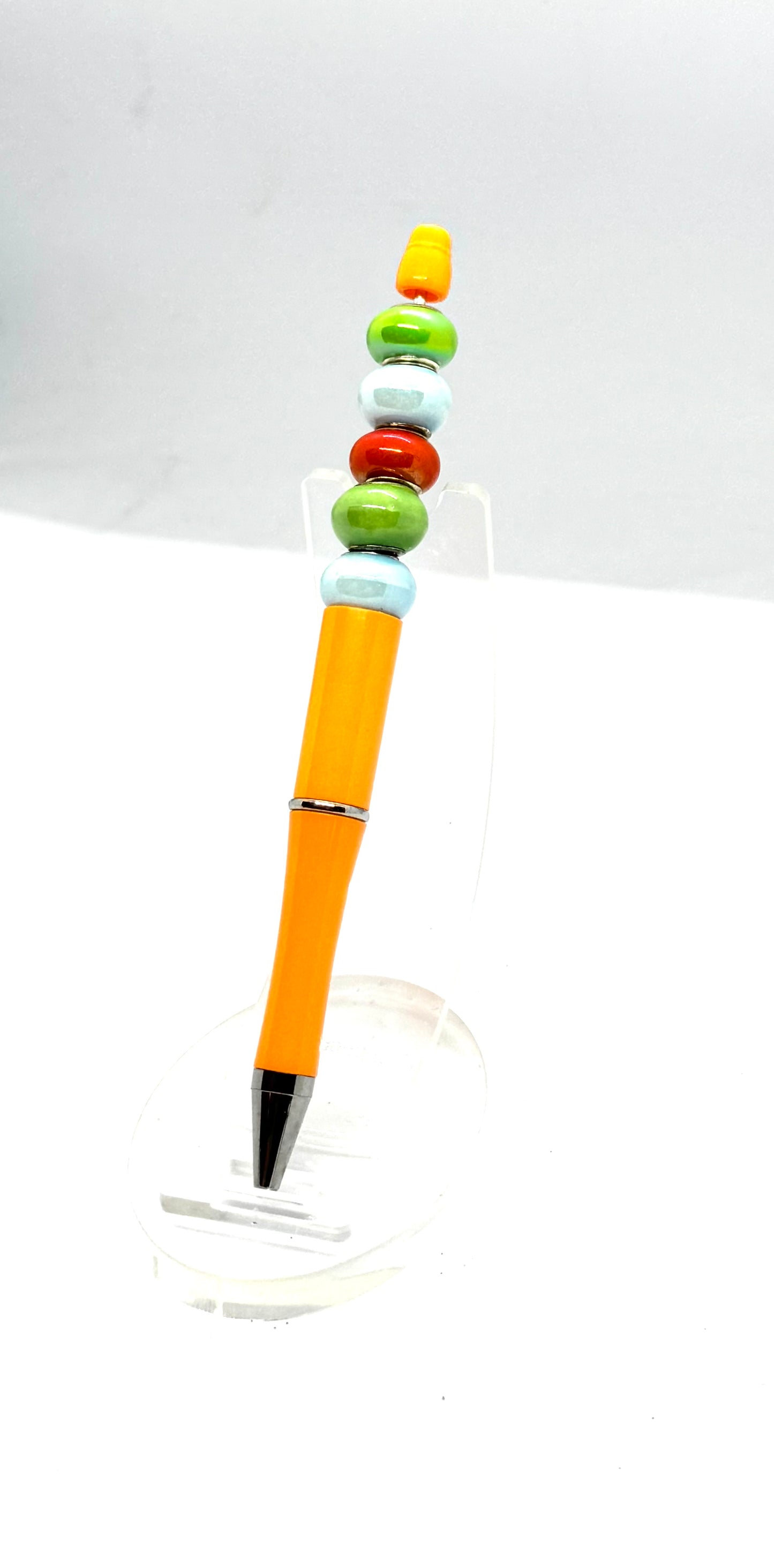 Orange Beaded Pen