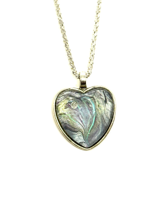 #34 Ghosted Feelings Heart Necklace