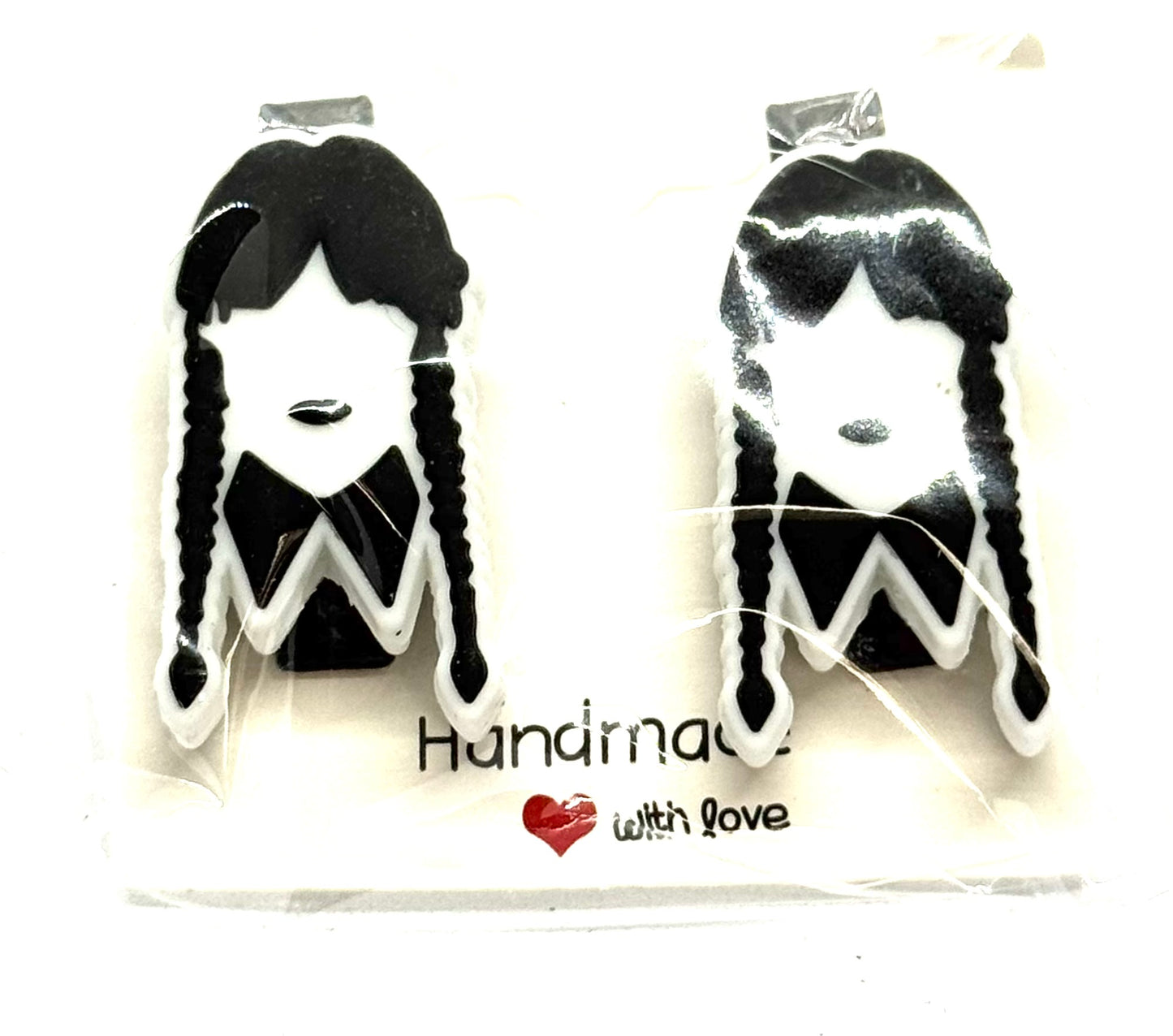 #6 Emotionally Unavailable Barrettes – Gothic Girl Character Clips (2pc Set)