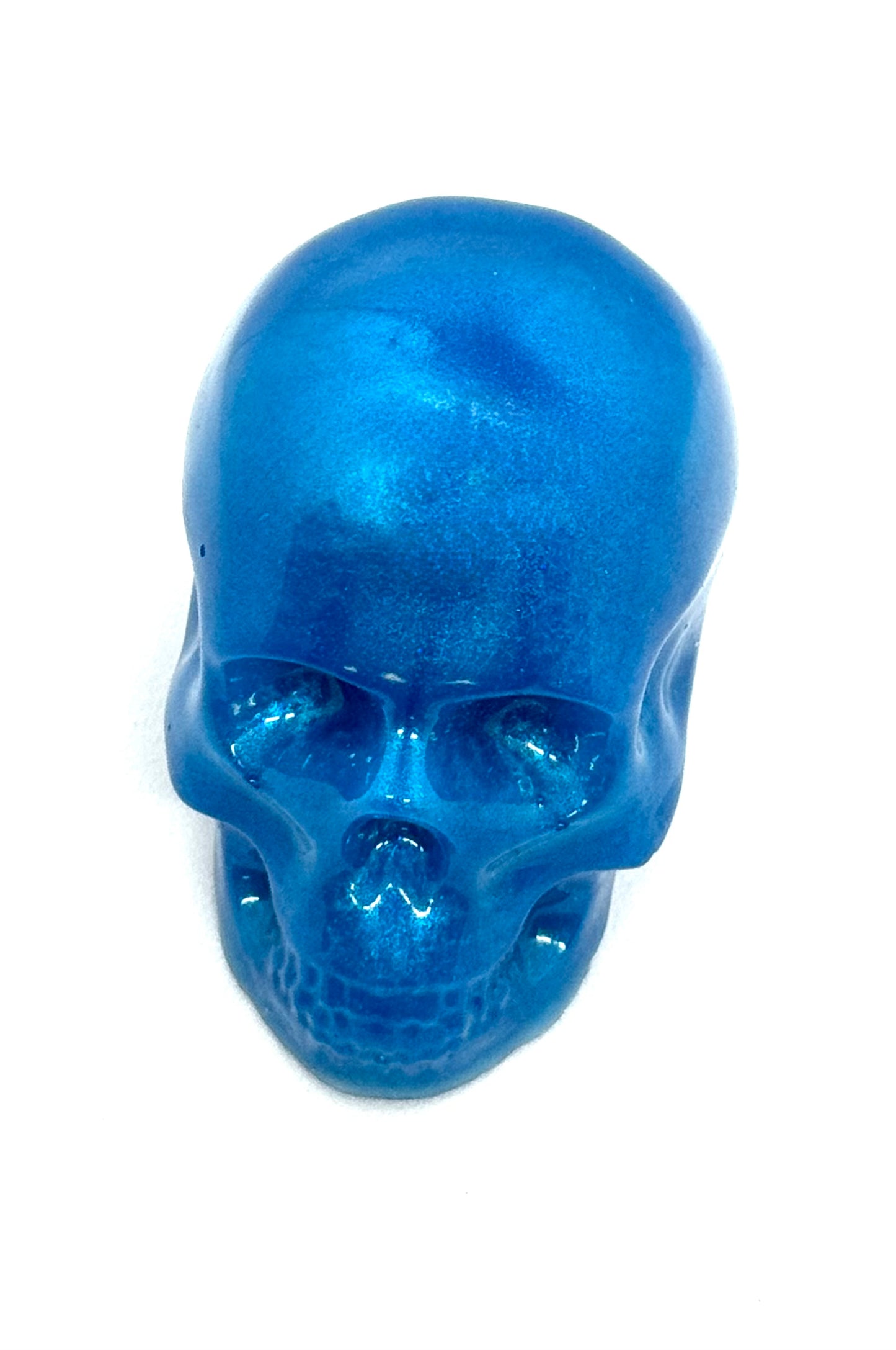 “Drowned Promises” Skull – Ocean Blue Toxic Love Relic | Until Death Do Us Part Collection | Handmade Resin Gothic Decor