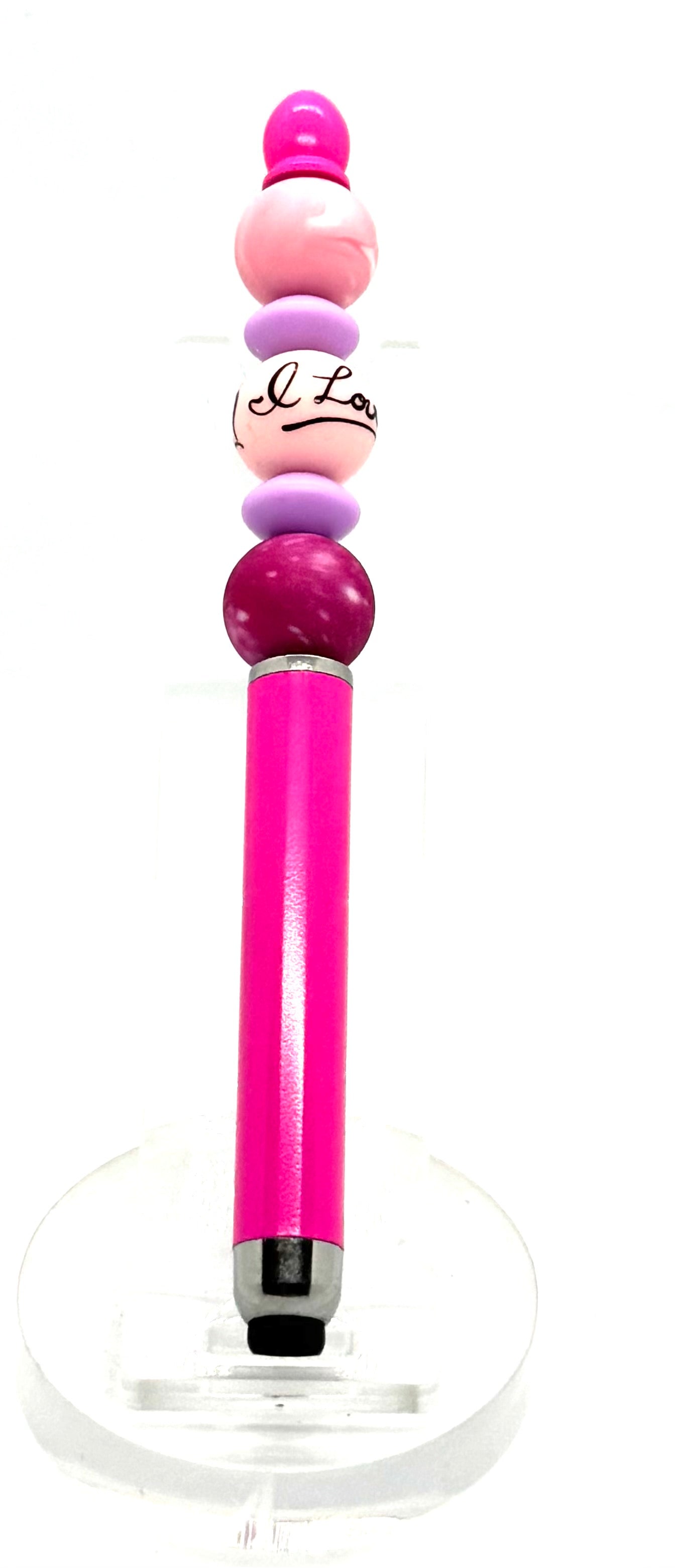 Powered by Love… and a Little Bit of Chaos | Handmade “Love” Beaded Stylus Pen