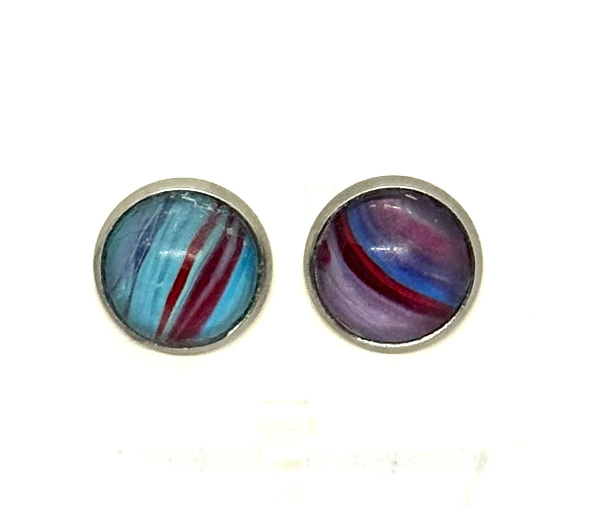 Planet Chaos | Handmade Galaxy Swirl Stud Earrings