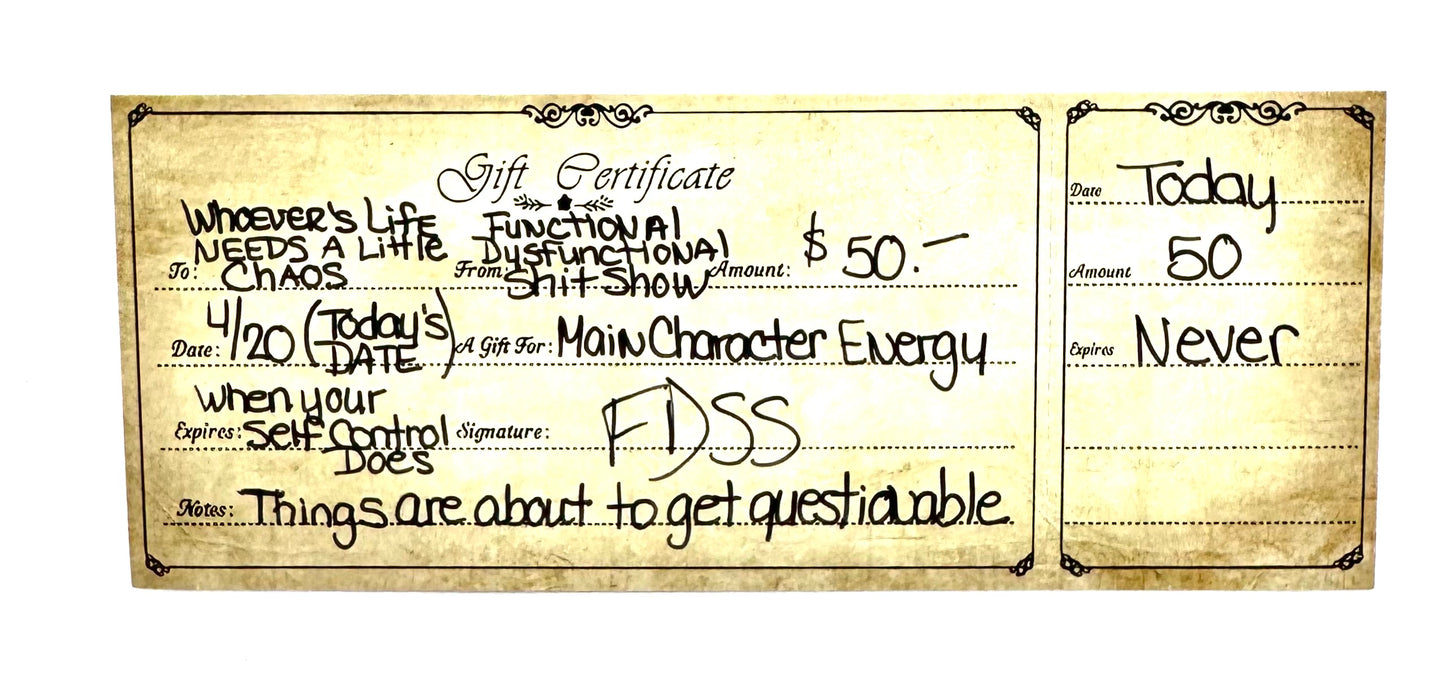 FDSS Gift Card – Give the Gift of Beautiful Chaos