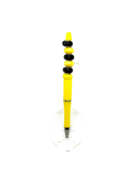 Black & Yellow Beaded Pen