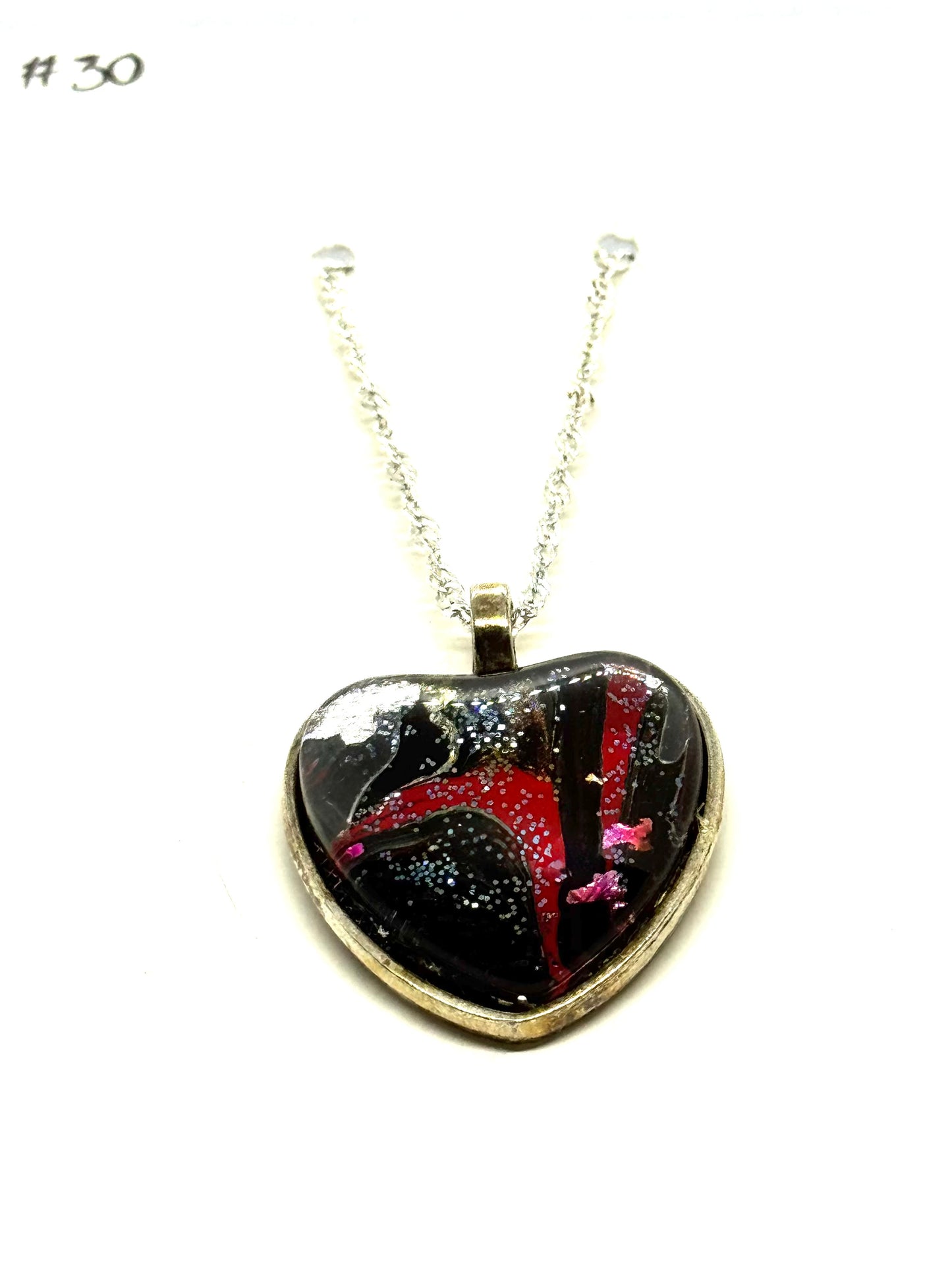 #30 Cracked Chaos Heart Necklace