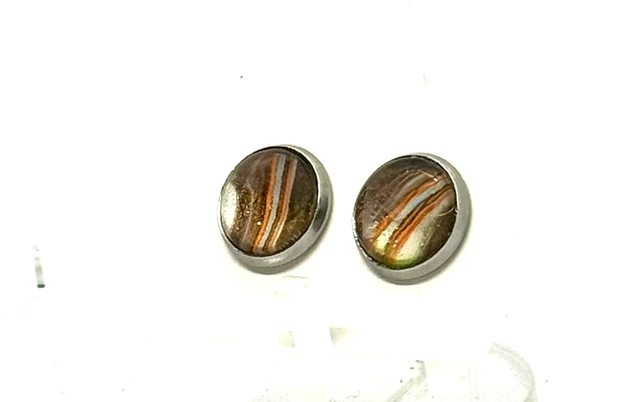 Copper Chaos & Sunset Sass | Handmade Abstract Stud Earrings