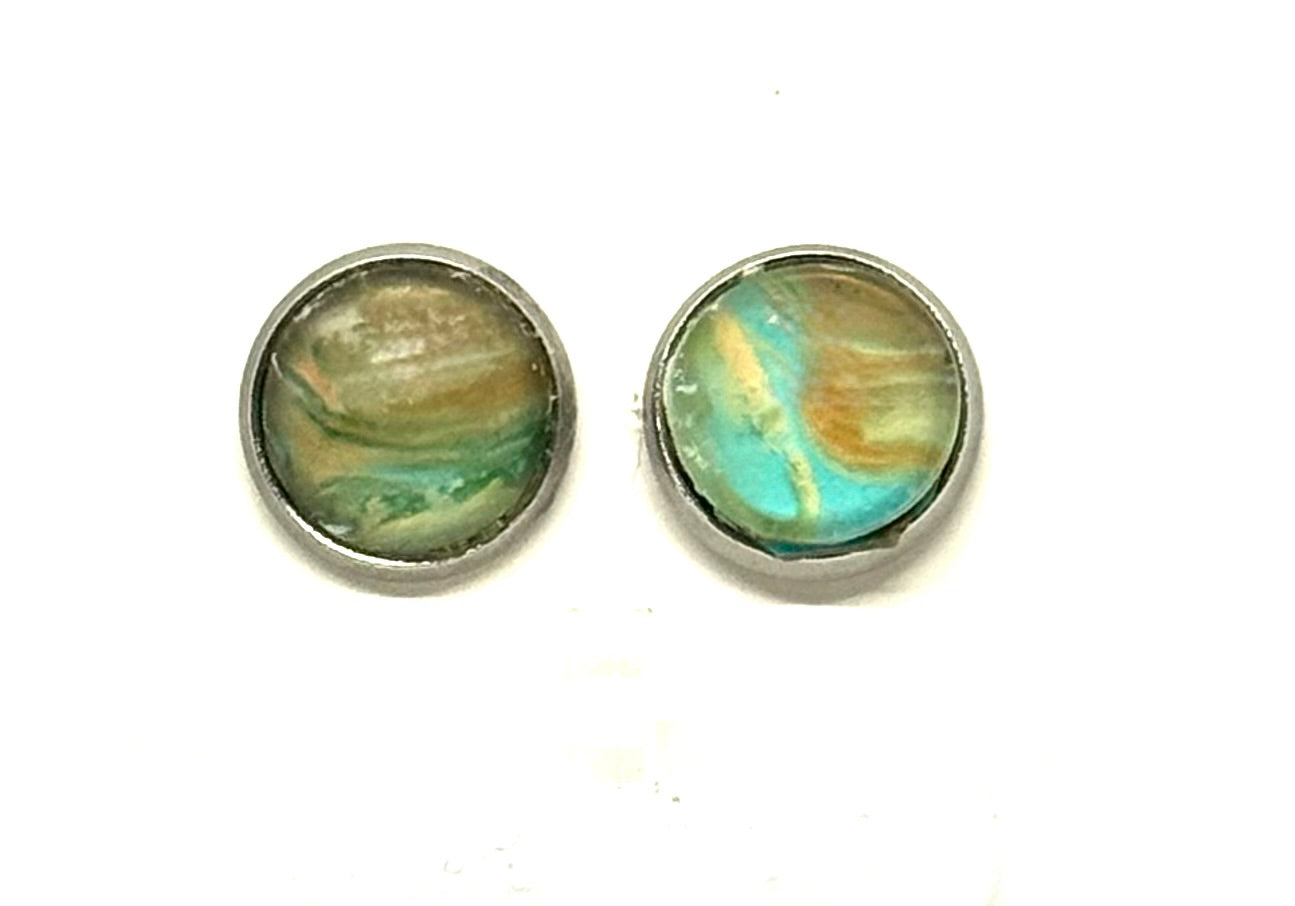 Beach, Please… My Earrings Have Better Vacations Than You | Handmade Ocean Swirl Stud Earrings
