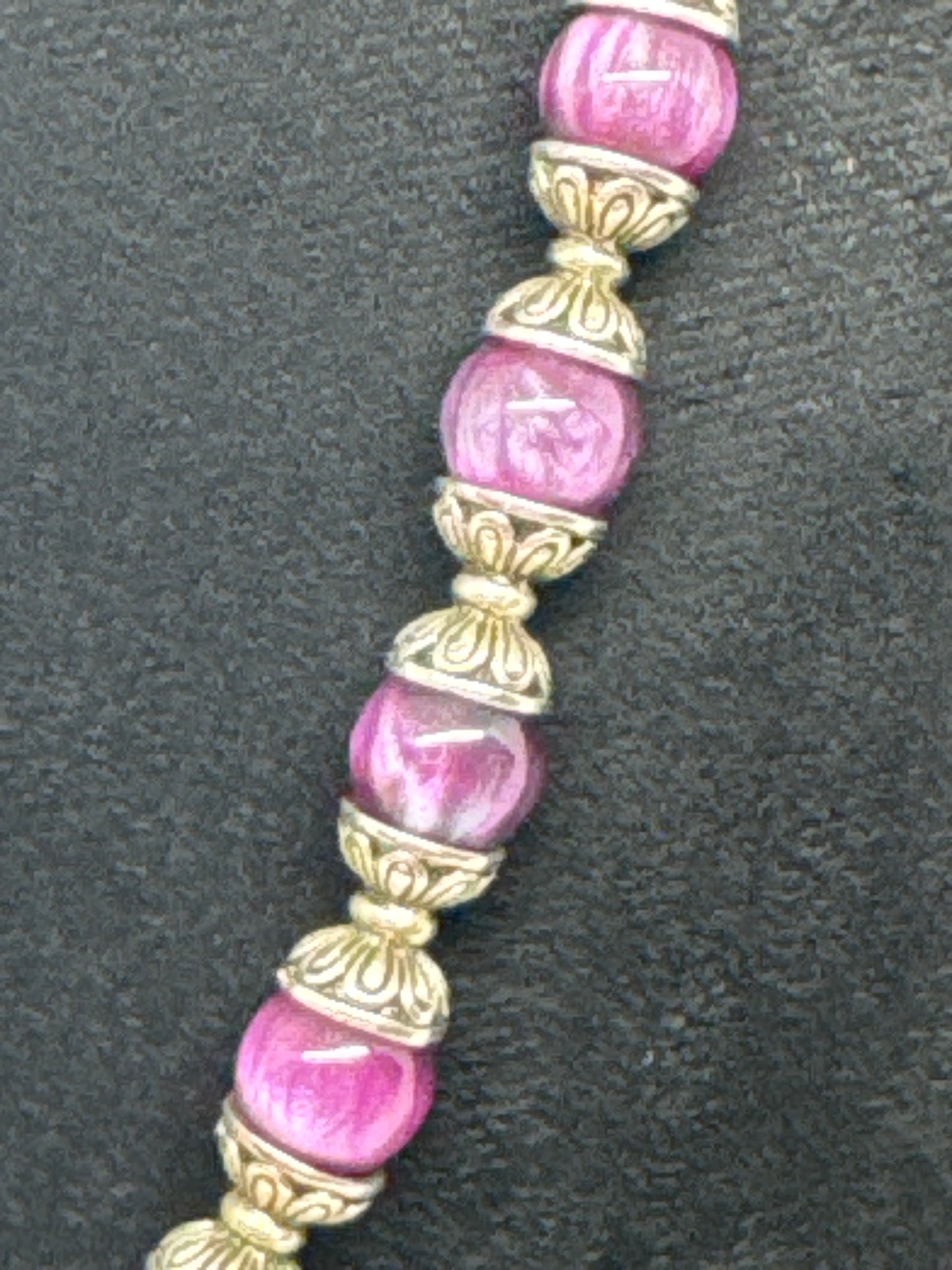 Purple Paint Pour Necklace