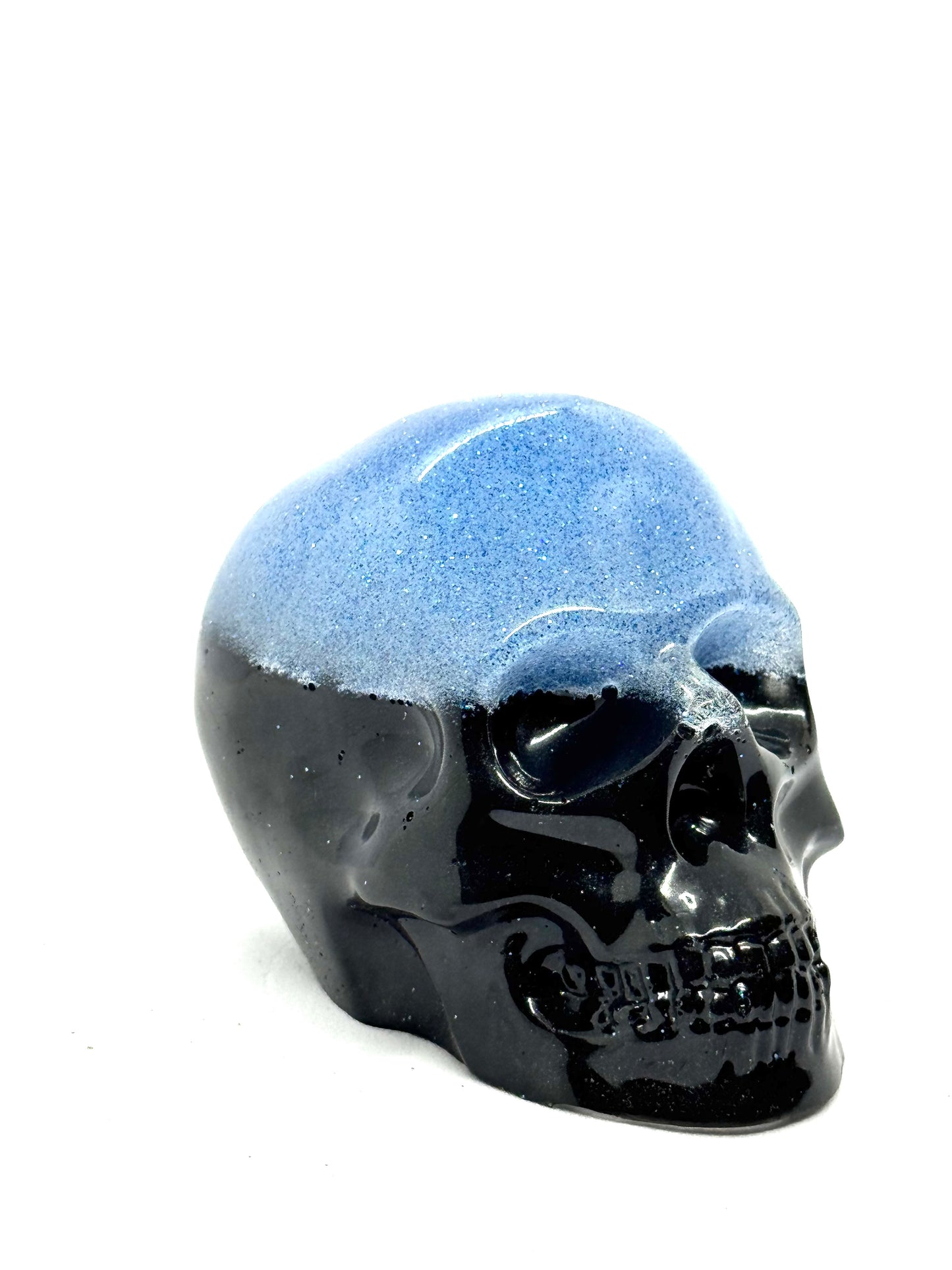 Midnight Brain Freeze Skull – Blue & Black Resin Chaos (FDSS Edition)