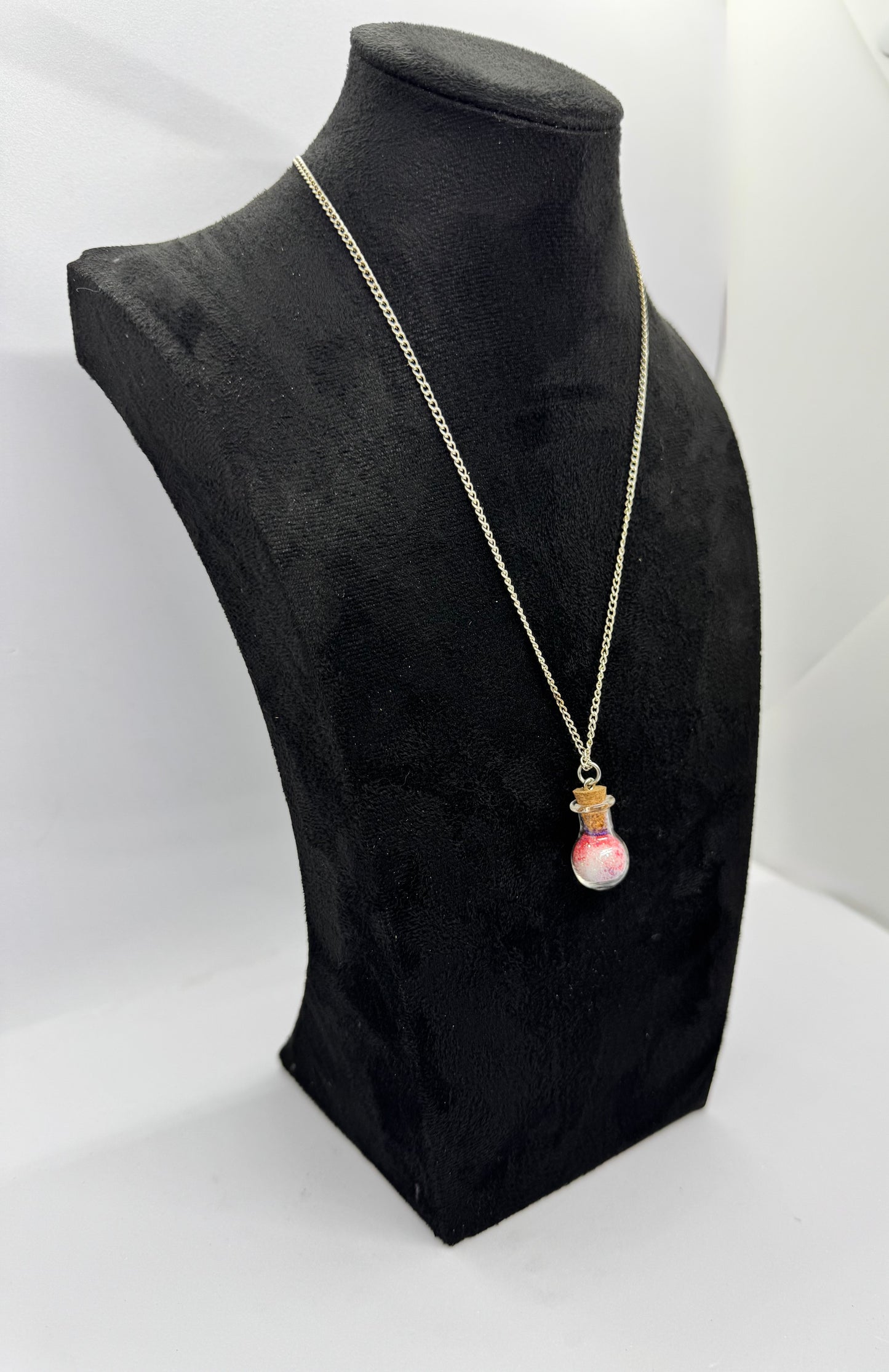 #5G “Red White & Unhinged Potion Bottle Necklace – Freedom Chaos Edition”