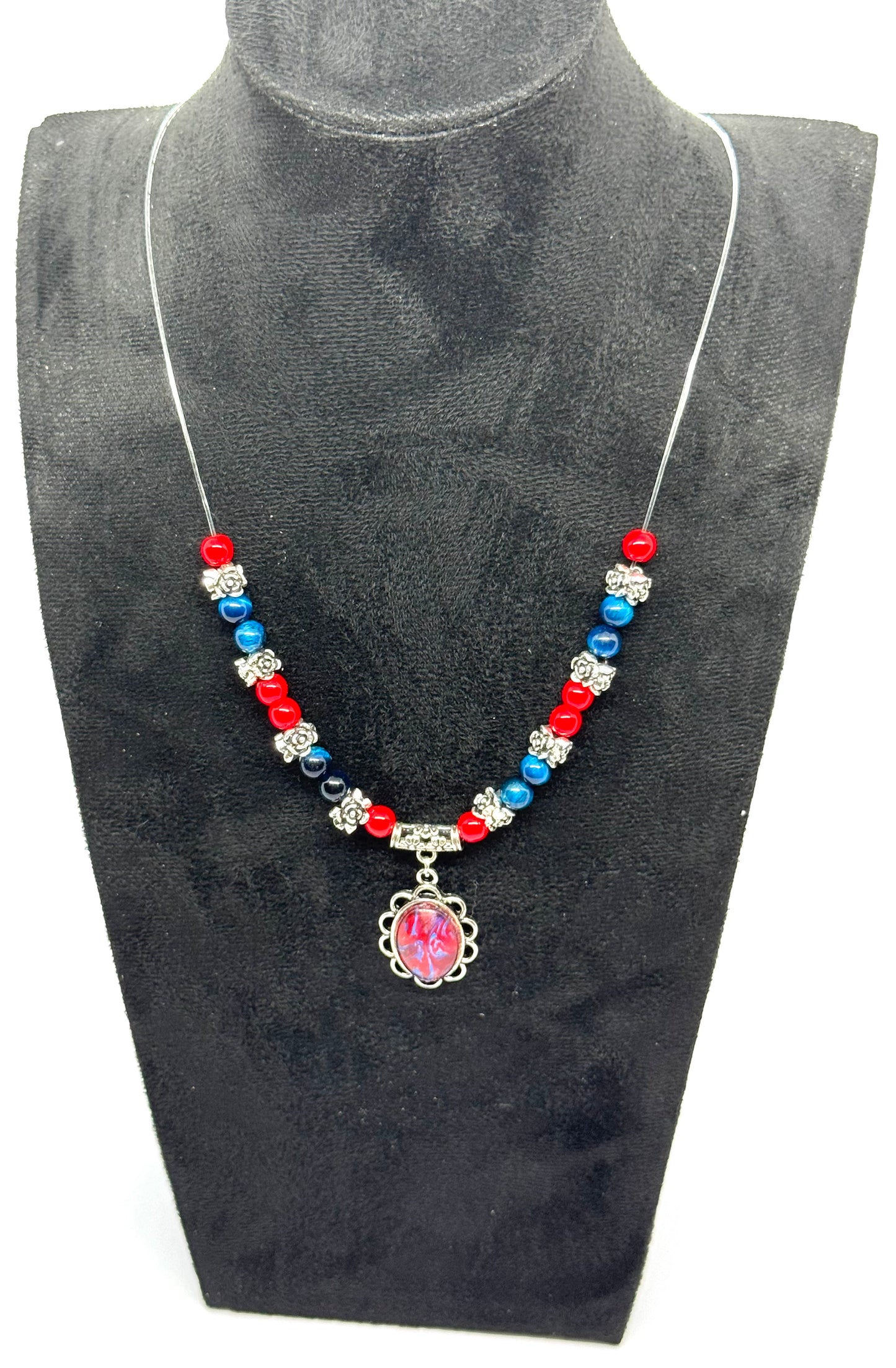Patriotically Questionable Handmade Beaded Necklace