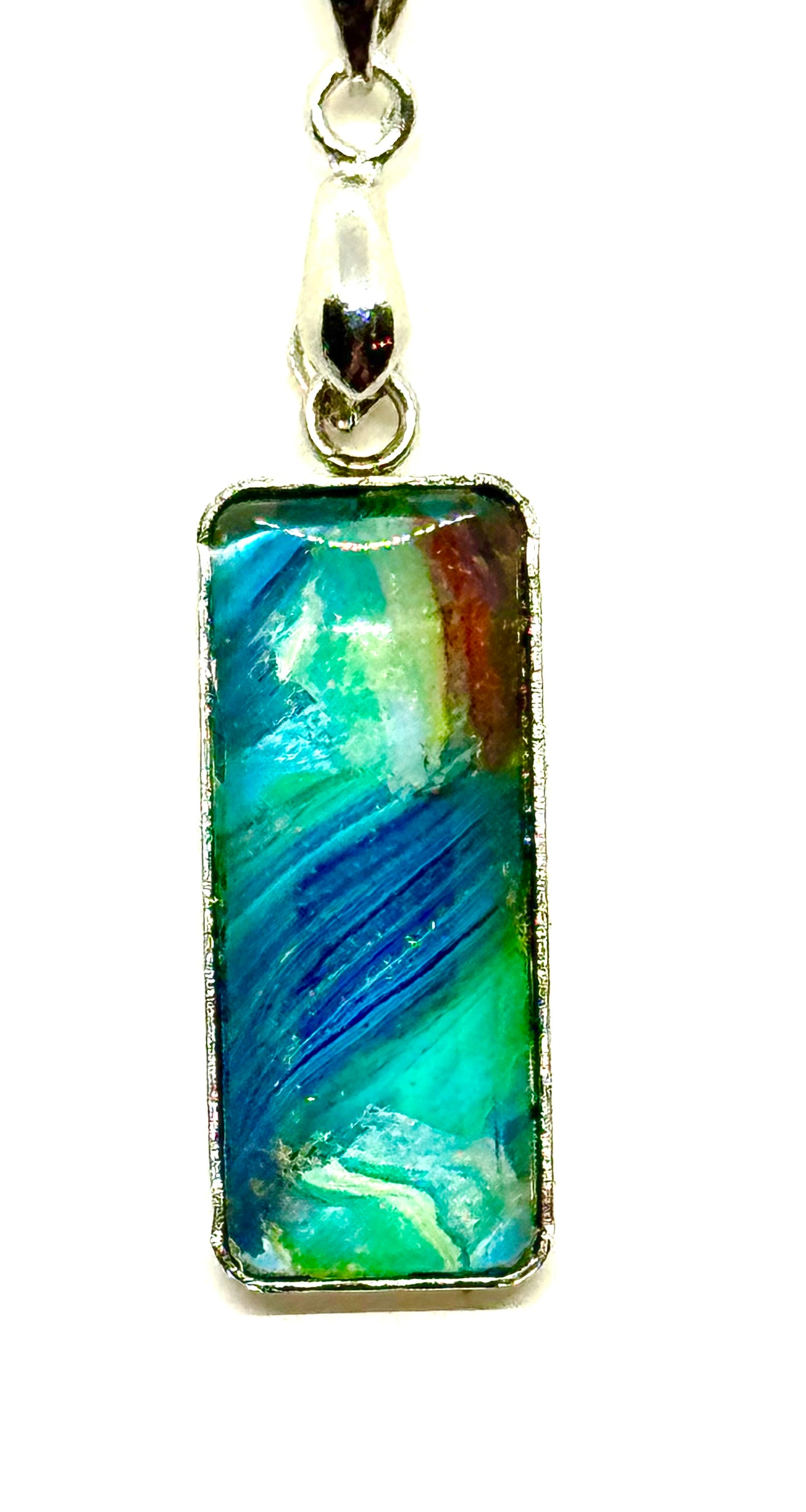 Paint Poured Necklace #10