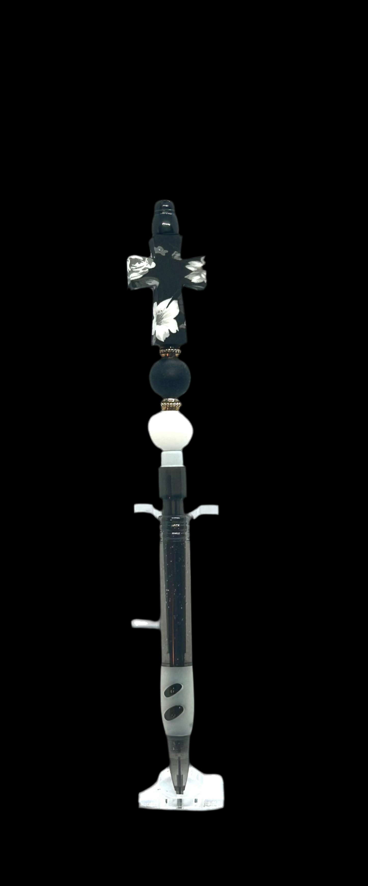 Purple Cross Beaded Mechanical Pencil