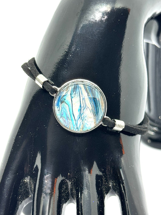 Emotionally Attached to Icebergs Leather Bracelet