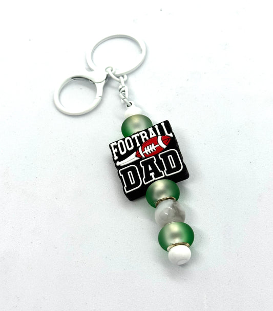 FDSS “My Favorite Player Calls Me Dad” Football Dad Handmade Beaded Keychain