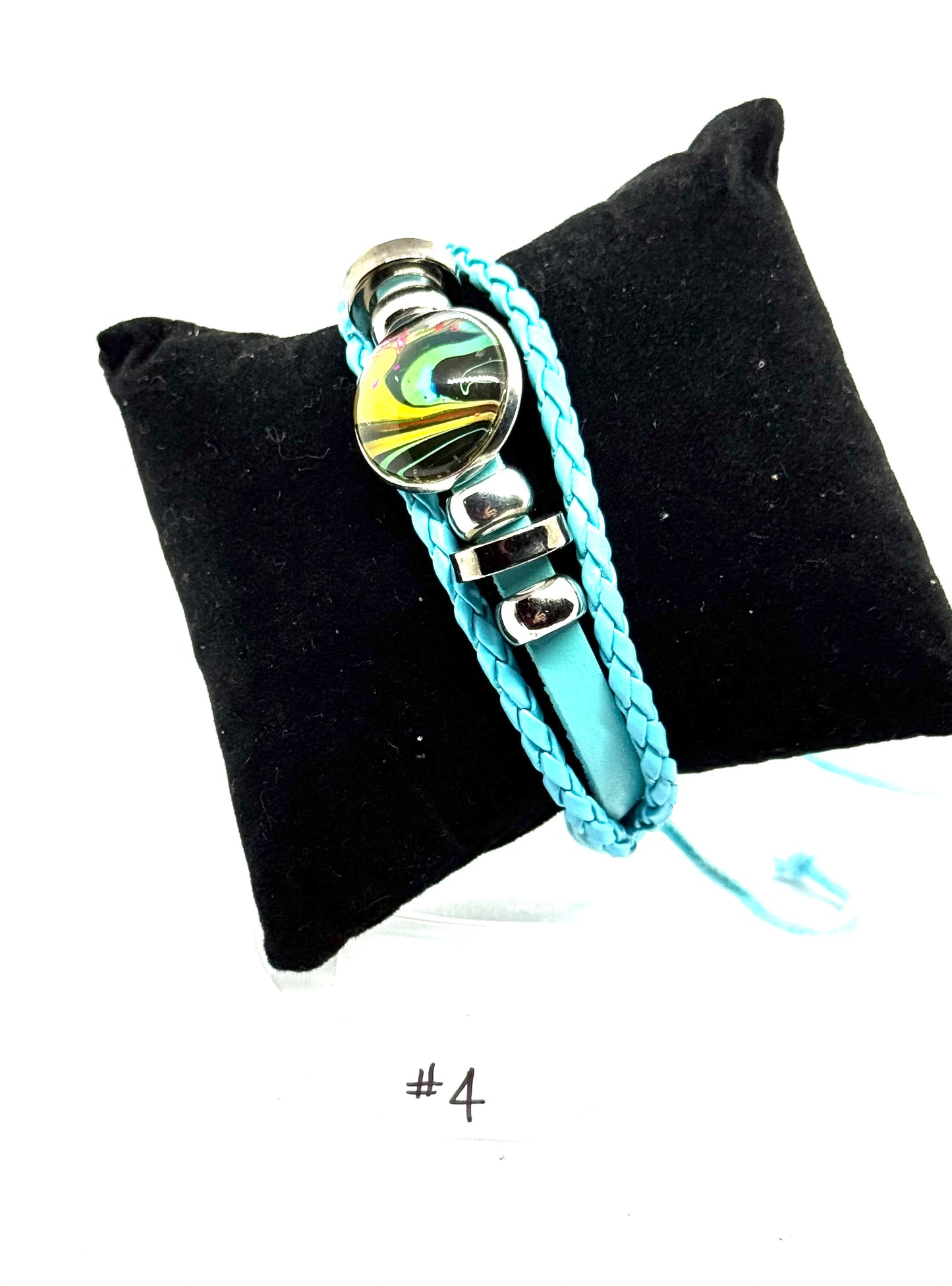 #4 “Main Character Energy Bracelet – Turquoise Chaos Wrap (One of a Kind)”