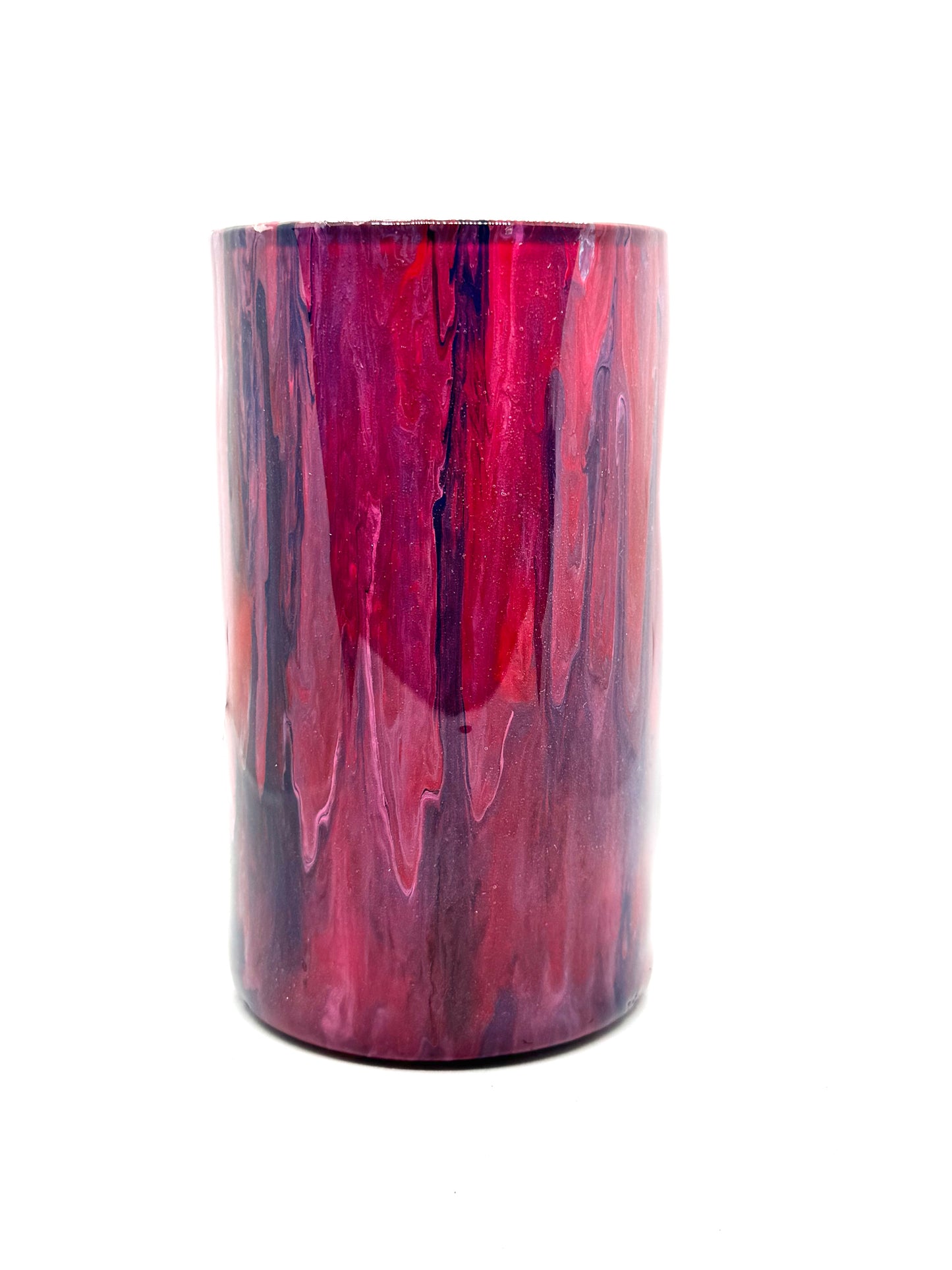 Crimson Spill Vase