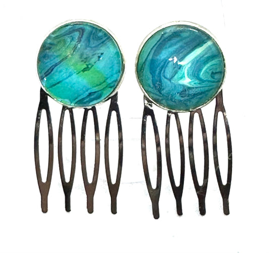 #5 Ocean Chaos Matching Hair Comb Set (2pc)