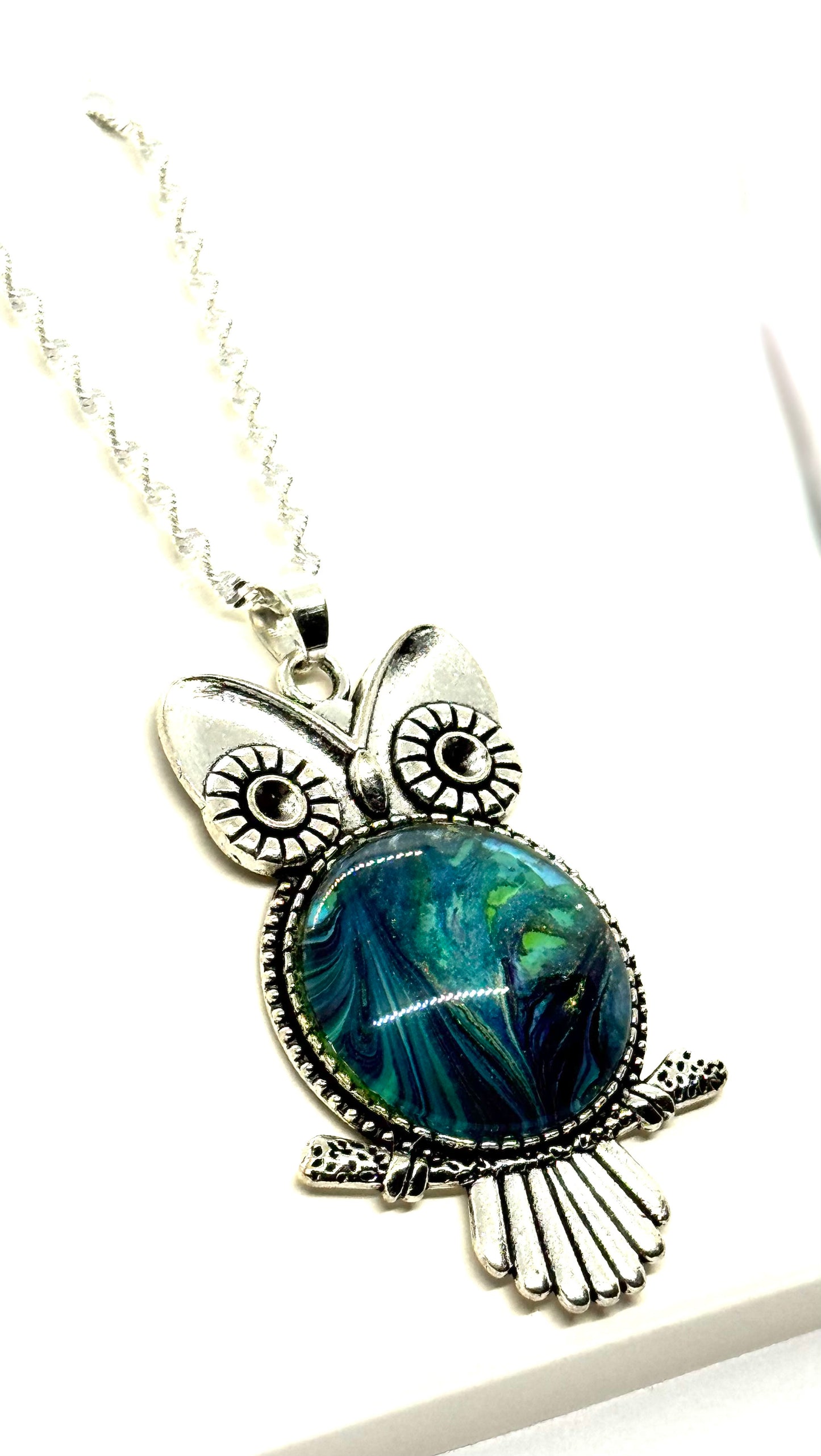 #32 Midnight Oracle Owl Necklace