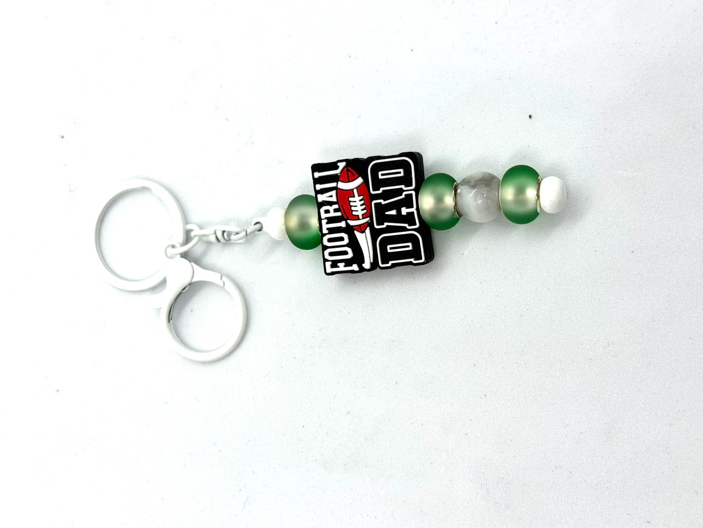 FDSS “My Favorite Player Calls Me Dad” Football Dad Handmade Beaded Keychain