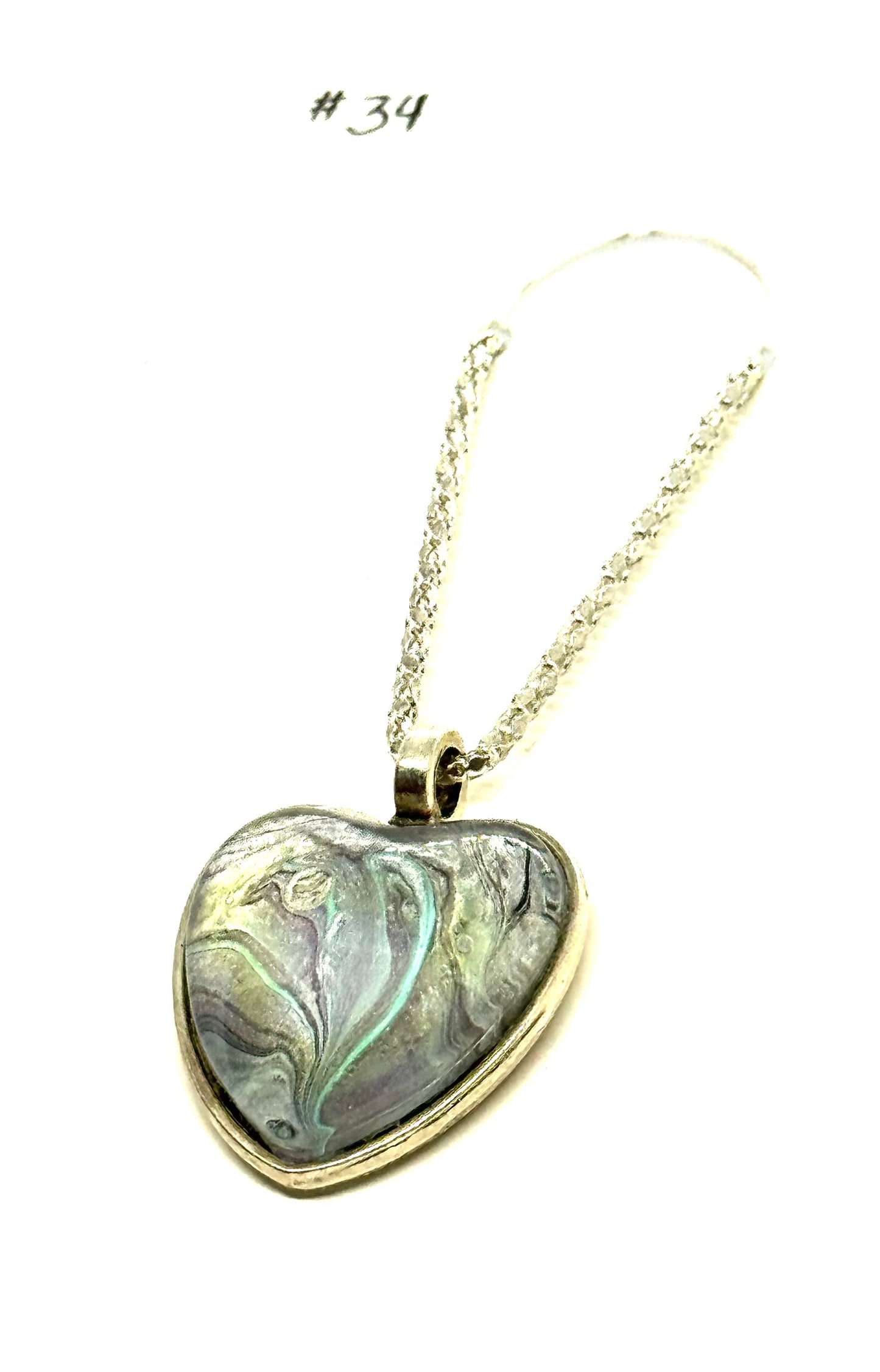 #34 Ghosted Feelings Heart Necklace