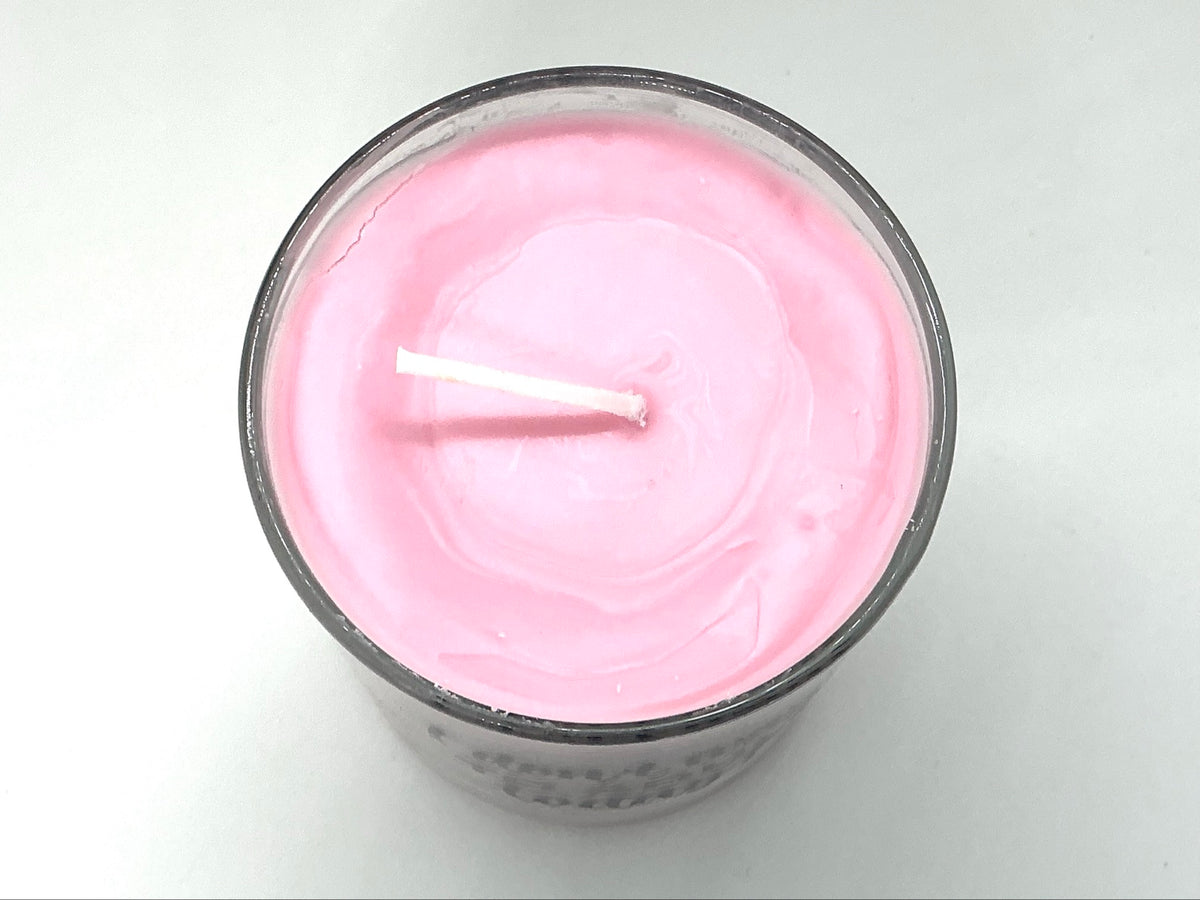 Peach candle, light pink - top