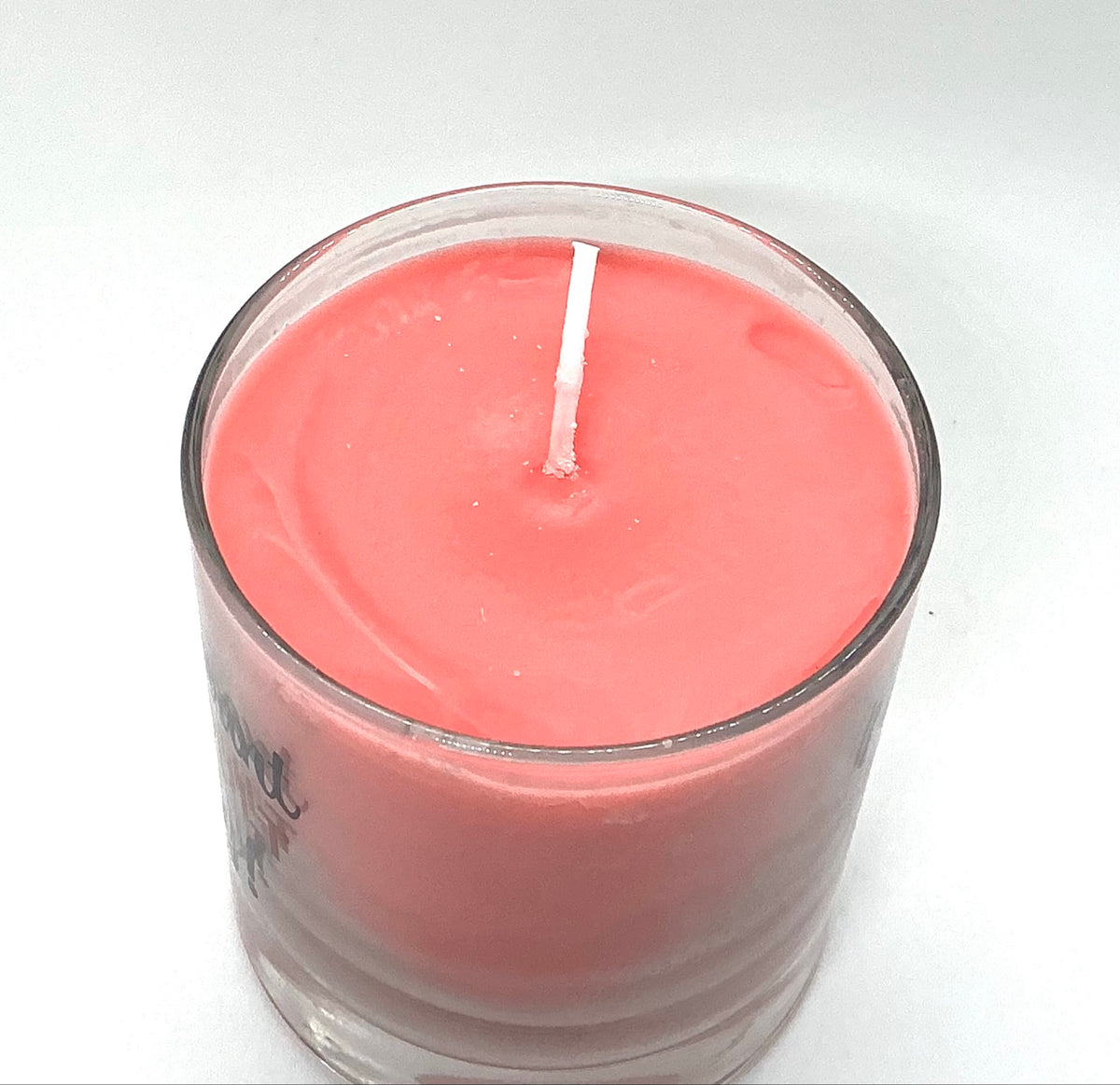 Coconut candle, dark pink - top